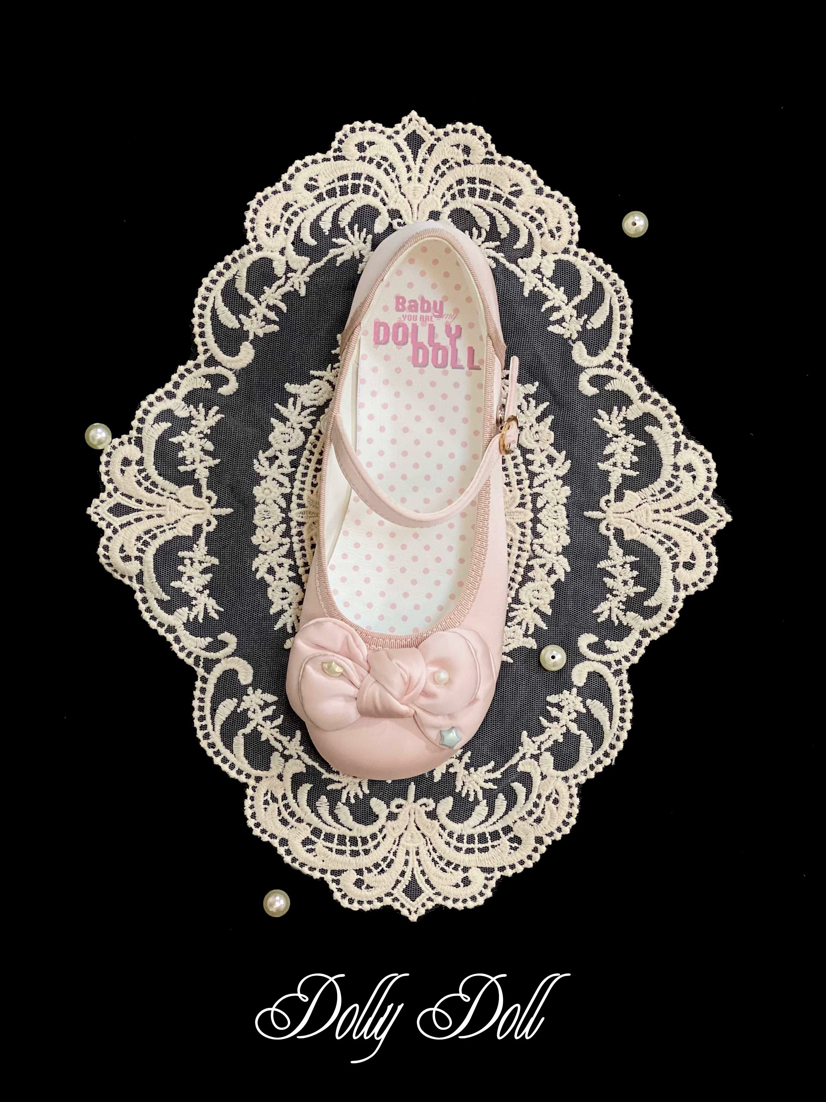 Dolly Doll~Little Fat Ding~Sweet Lolita Shoes Low Heel Round-toe Shoes 37184:582714