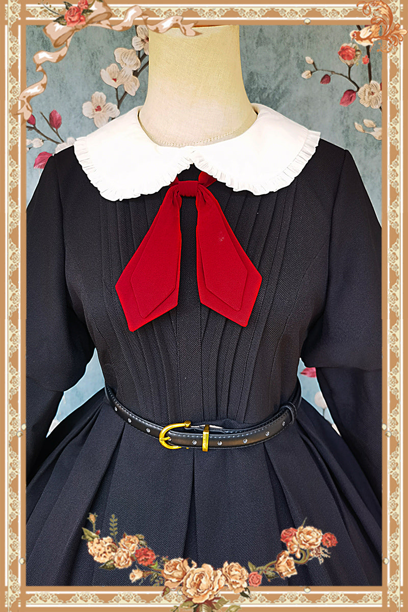 Infanta~Suliko~Maid Lolita OP Set with Soldier Style Waist Pack and Apron 41204:743361