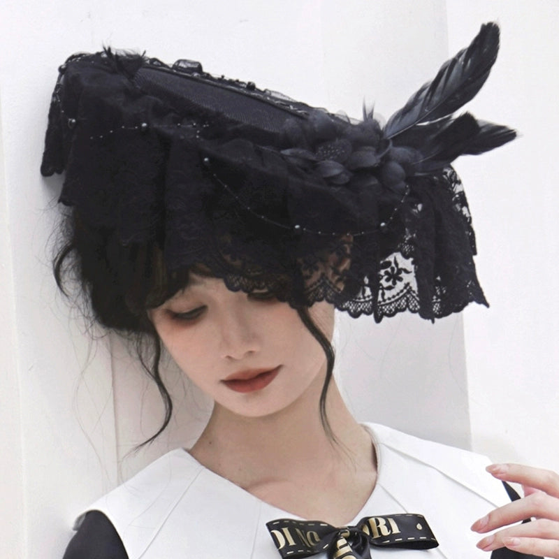 Forest Fluorescent Carps - The Rain of London - Elegant Lolita OP Dress, Bat Wing-Shaped Neckline (2XL L M S XL) 43531:778466