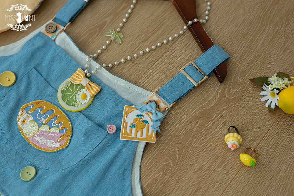 Miss Point~Daisy Lemon~Kawaii Lolita Lemon Print JSK Customized 21508:310702