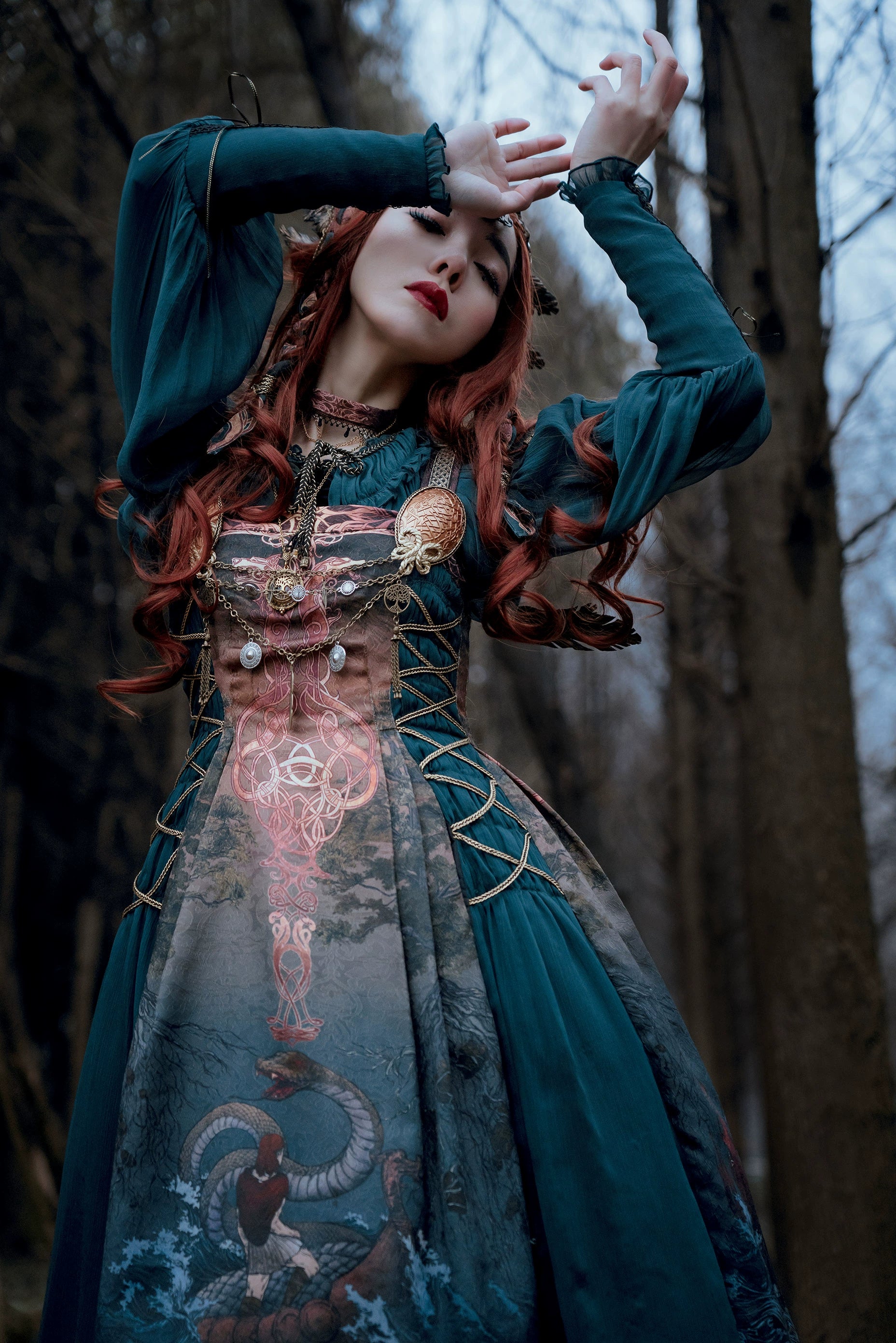 FunCcino - Ragnarok - Nordic Style Loki Lolita JSK SK Dress