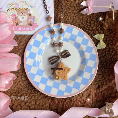 (Buyforme)Bear Doll~Sweet Cookie Charm Set - Lolita Necklace and Hairclip star cookie necklace  