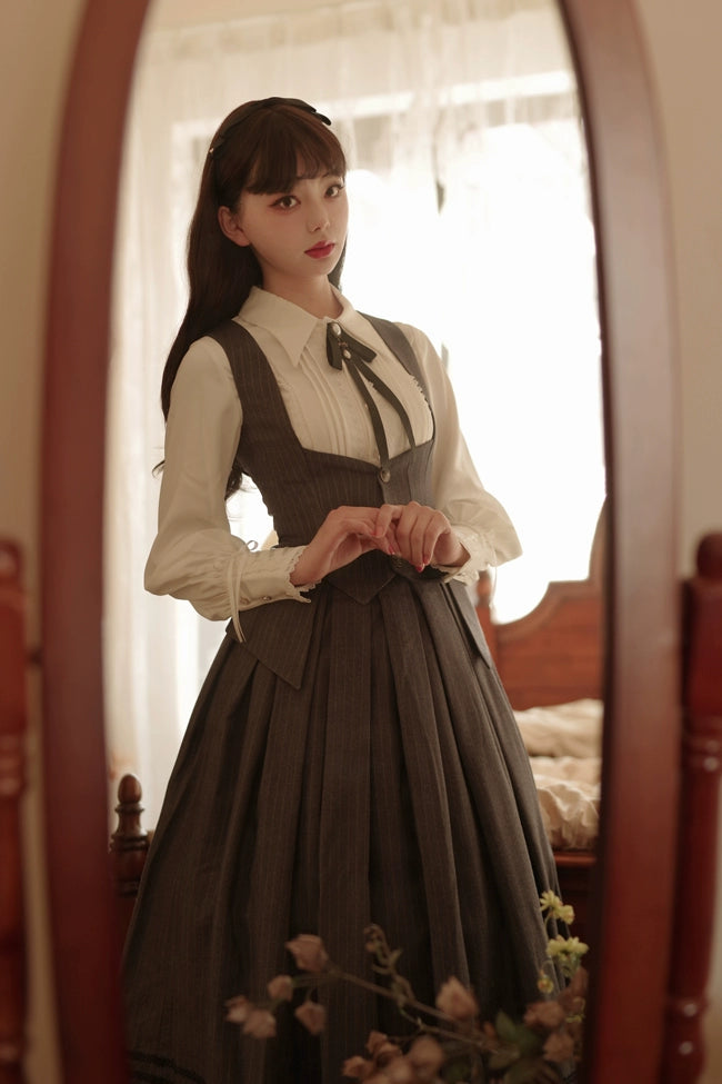Forest Song - Griffin's Appointment - Vintage Lolita Shirt Pointed Collar