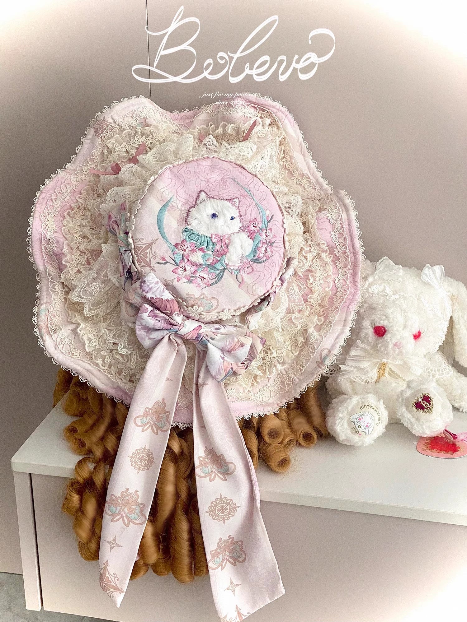 Bolero~Liliana Cat~Sweet Lolita Gorgeous OP Dress with Soft Lace & Organza (L M S XL XS) 42986:760517