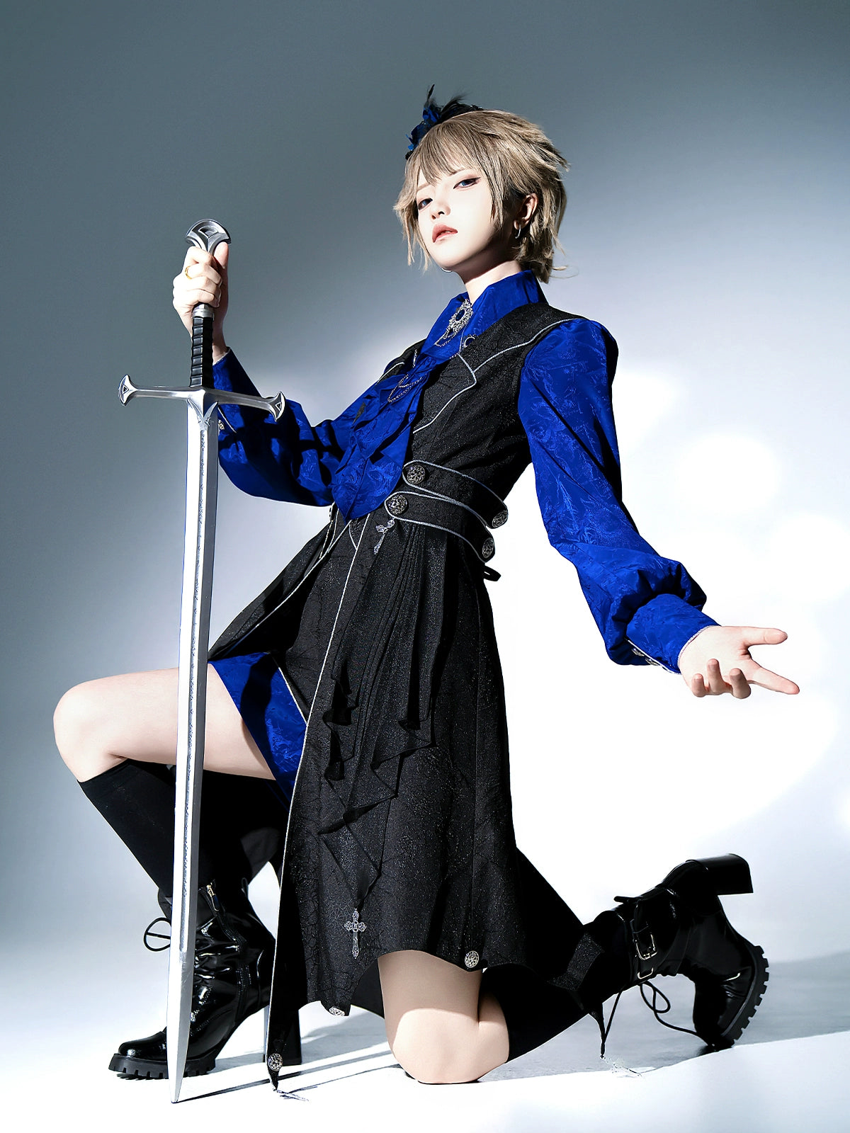 Your Princess - Knight's Code - Jacquard Ouji Fashion Vest Set, Detachable Jabot 44350:805319