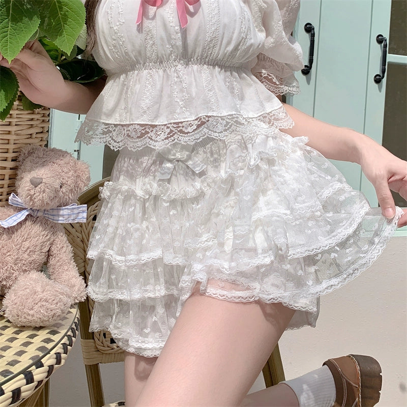 Sugar Girl - Daily Lolita Bloomers Floral Cotton Summer Leggings