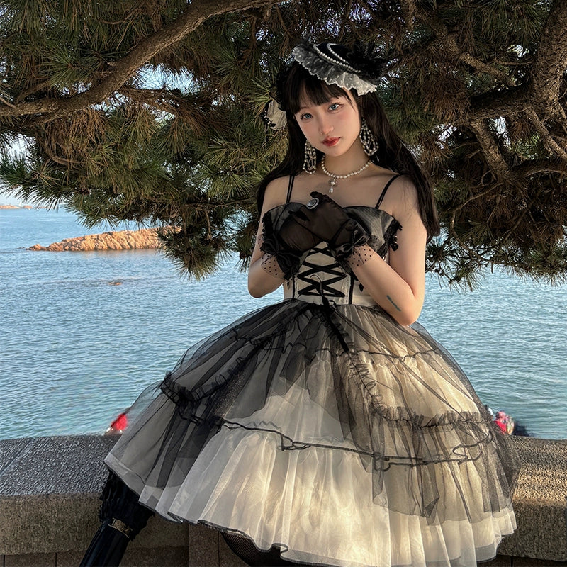 Daydream Whisper - Aphrodite - Gothic Lolita JSK Bridal Wedding Lolita Dress Short JSK Only S