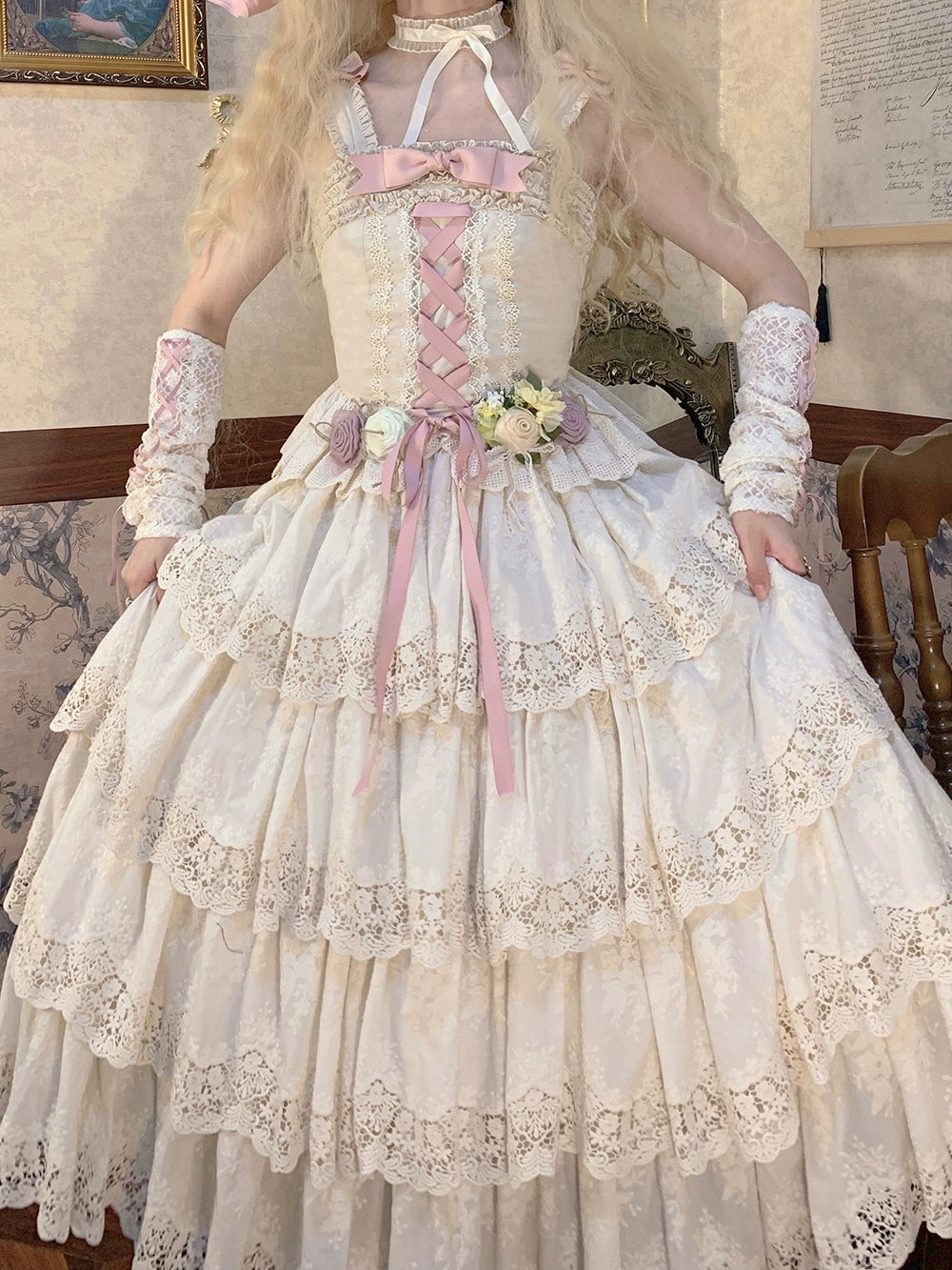 Miss Point - Forest Waltz - Classic Lolita Blouse & Multi-Tiered Ruffles SK 44233:800080