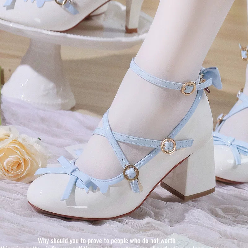 Lady Tea Party - Elegant Lolita Heel Shoes, Macaron Color (35 36 37 38 39 40 41 42 43 44 45) 44576:815514
