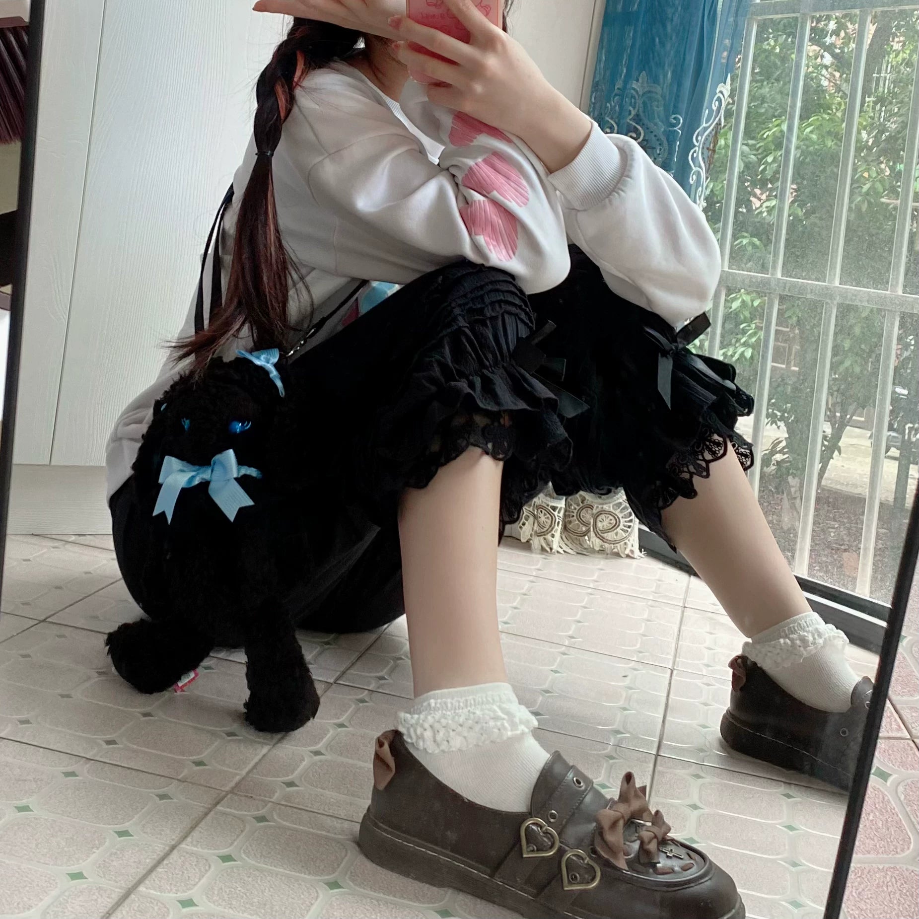 Sweet Lolita Jacquard Cotton Bloomers, Accordion Pleats