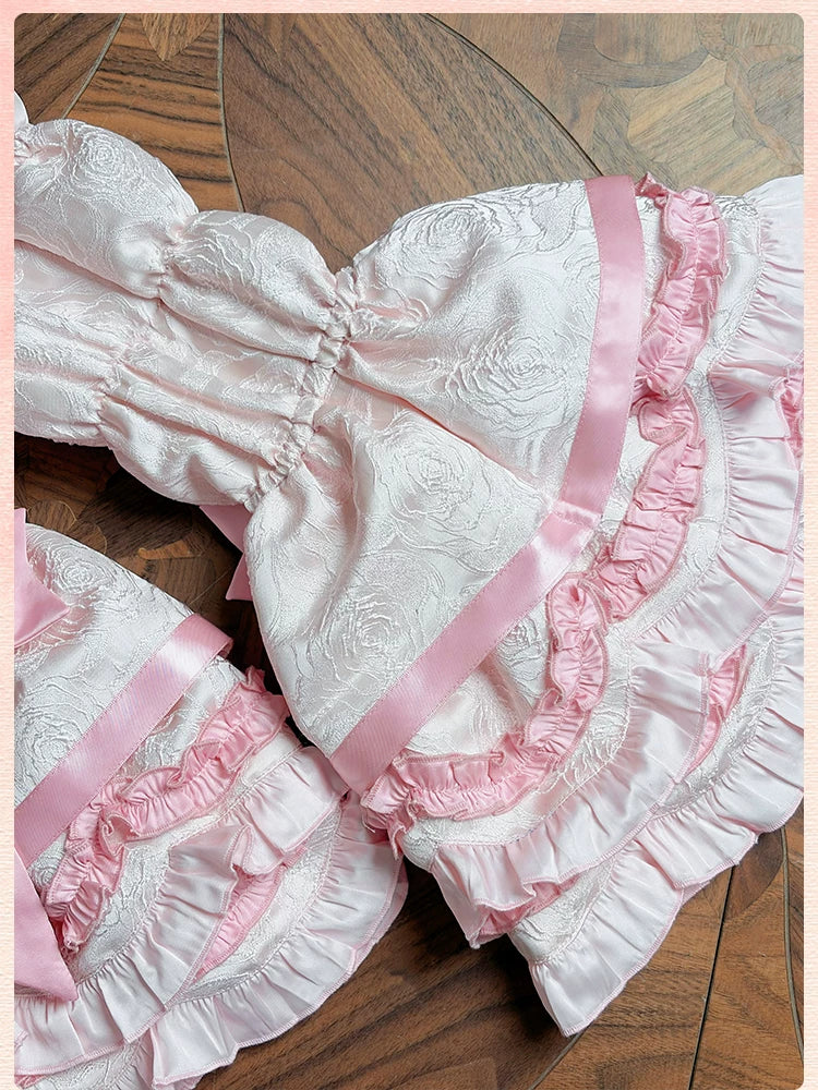 Sweetheart Petal - Sweet Lolita Hime Sleeves, Layered Ruffles