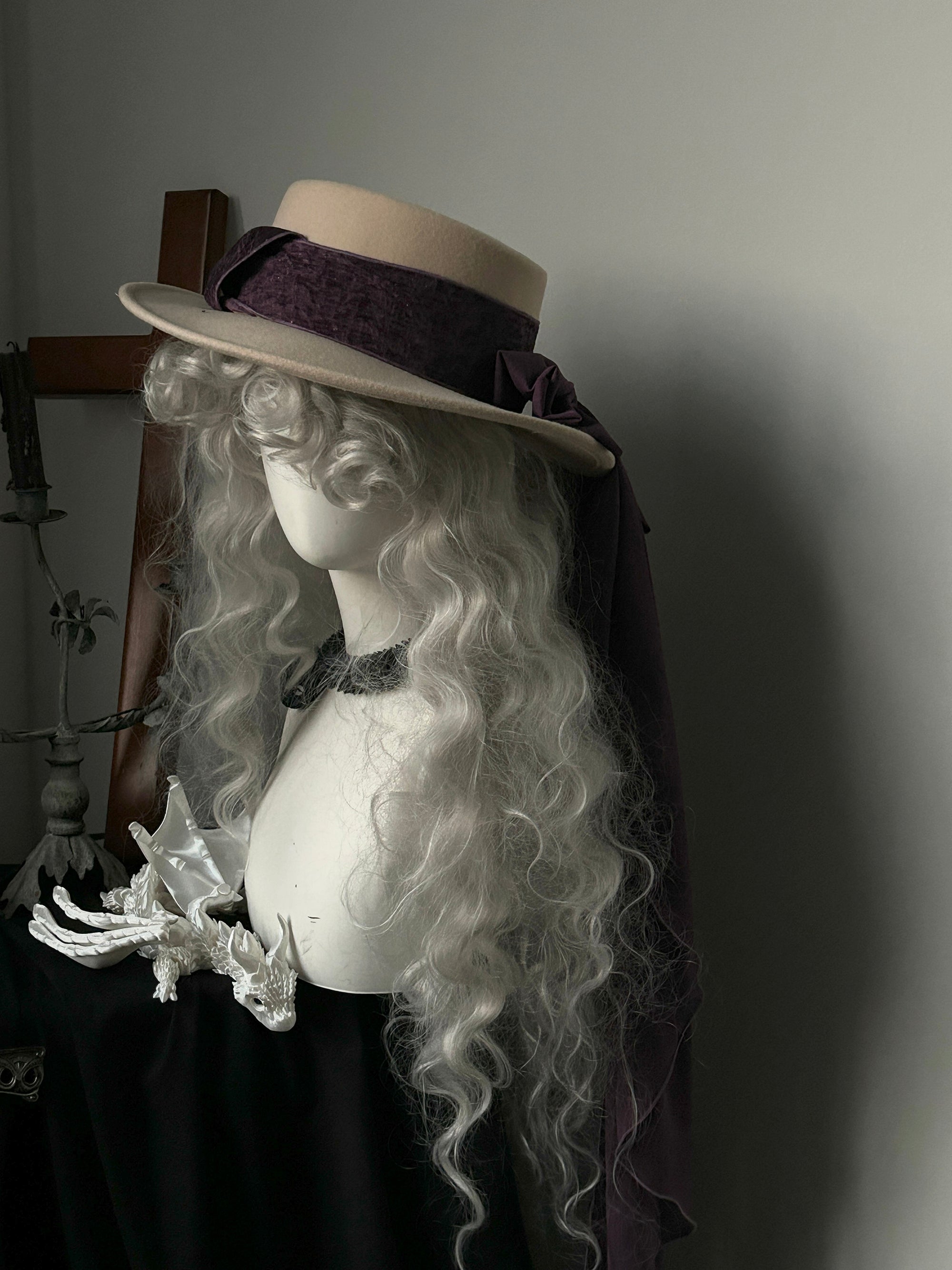 ZJstory~Dragon Bone Cemetery~Gothic Lolita JSK Set with Dragon and Snake Skeleton Embroidery (F L M S) 42699:749779