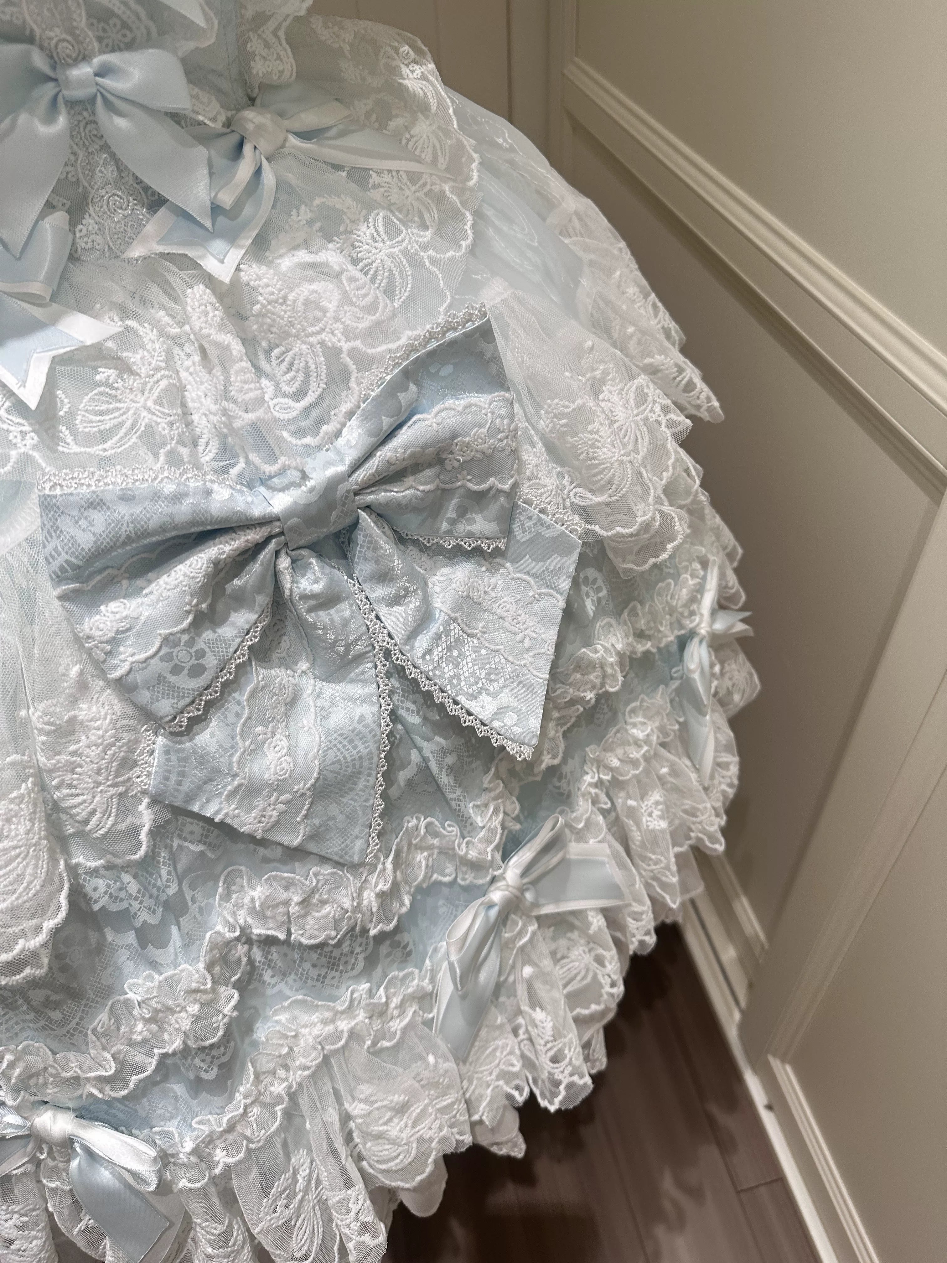 Sakura Blossom Dream - Dreamy Sweet Lolita JSK Dress, Abundant Lace & Bows 44817:822904