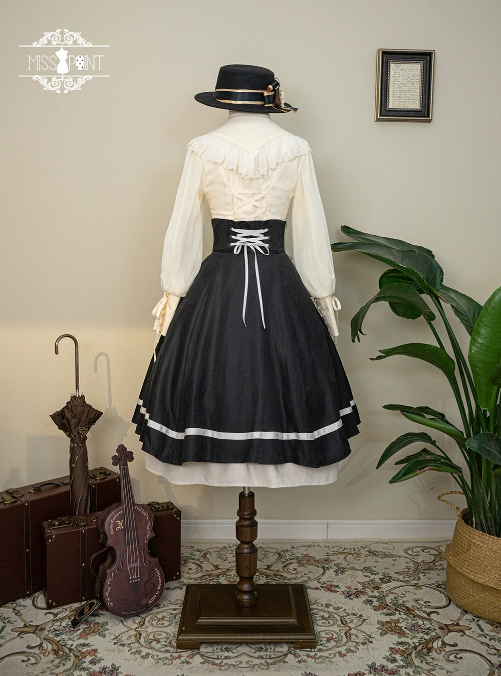 Miss Point~Golden Movement~Elegant Lolita Fishbone Skirt Customized 32242:381240