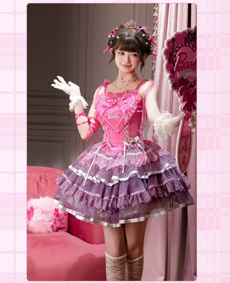 Princess Academy - IP Collab Sweet Lolita JSK Dress, Heart Embroidery 45883:866251
