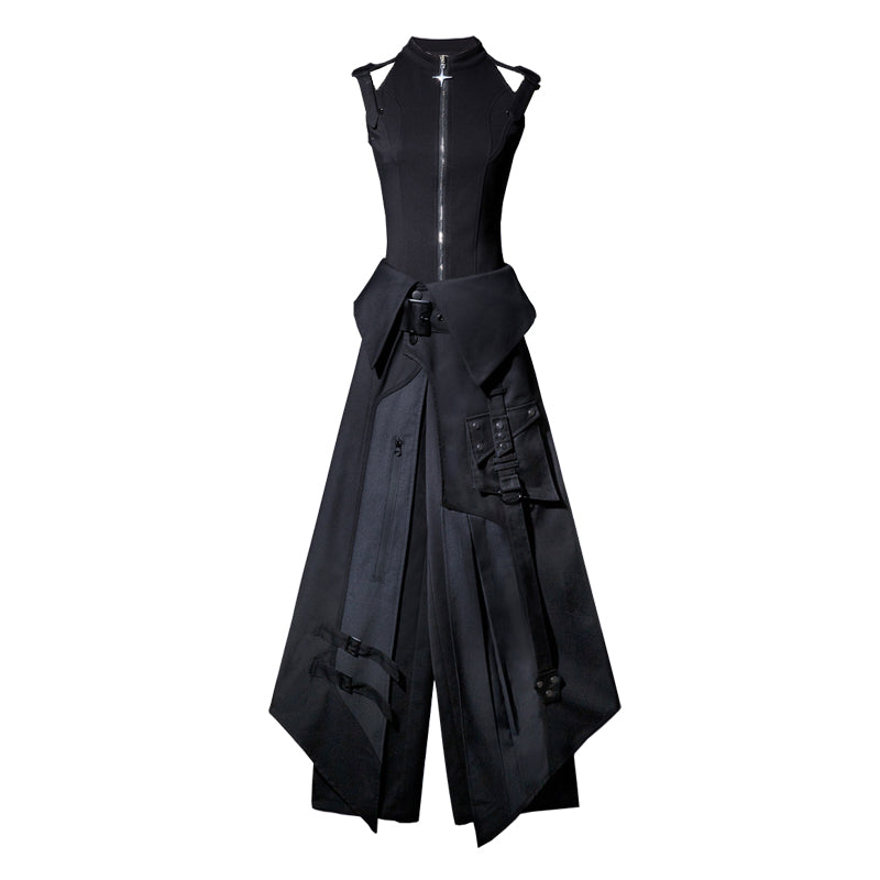 Your Princess - Nightblade - Ouji Lolita Suit Gothic Lolita Apron Pants Set Top + Apron + Pants + Belt S
