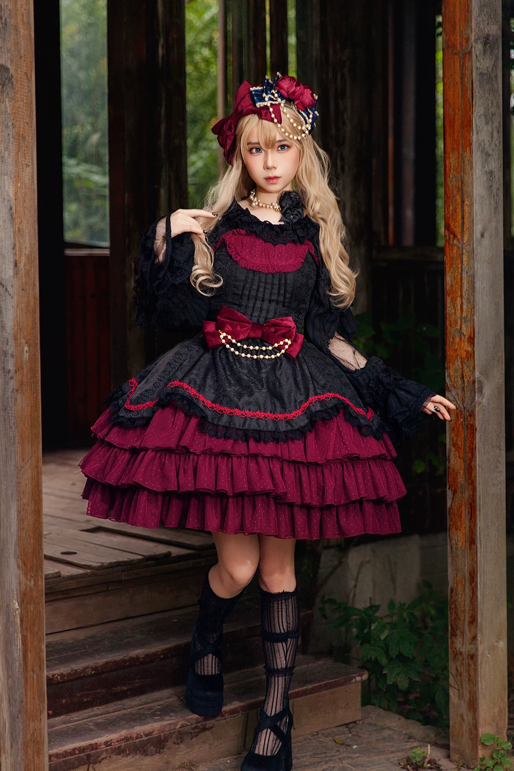 Pearl Box - Classic Lolita JSK, Bustle Back Hem 44506:811382