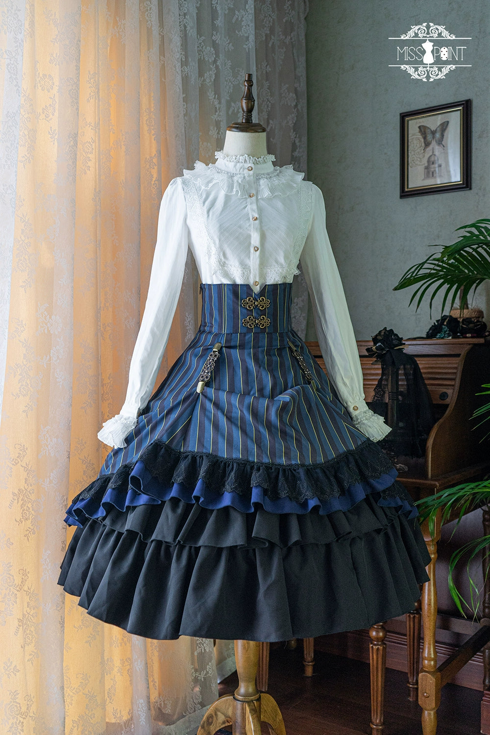 (Buyforme)Miss Point~Custom-Made Lolita Elegant Stand Collar Lolita Shirt 21546:312854