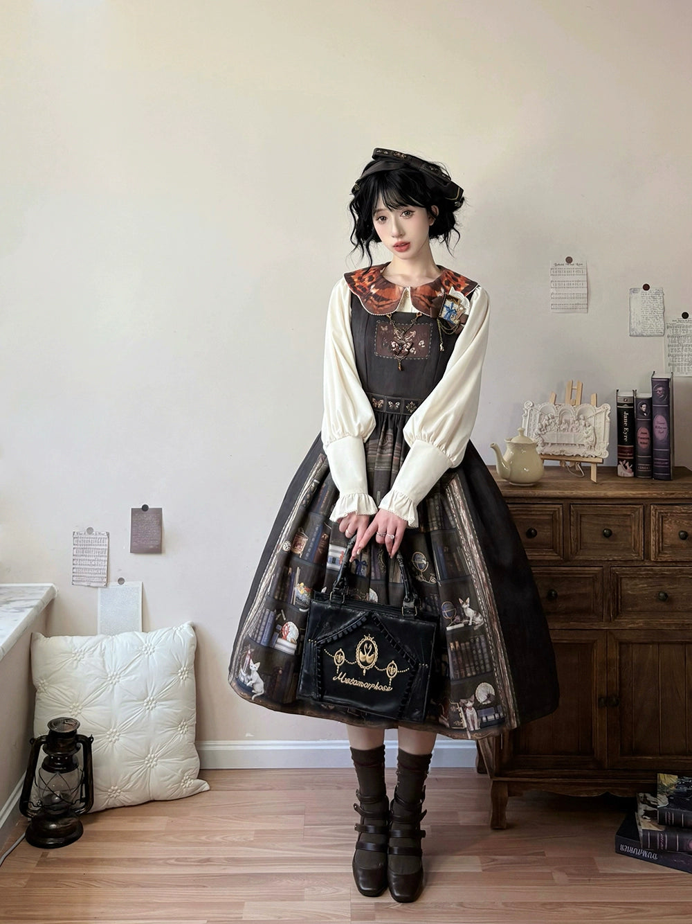 Miss Point - German Bookshelf - Classic Lolita Printed JSK Dress 44029:792976