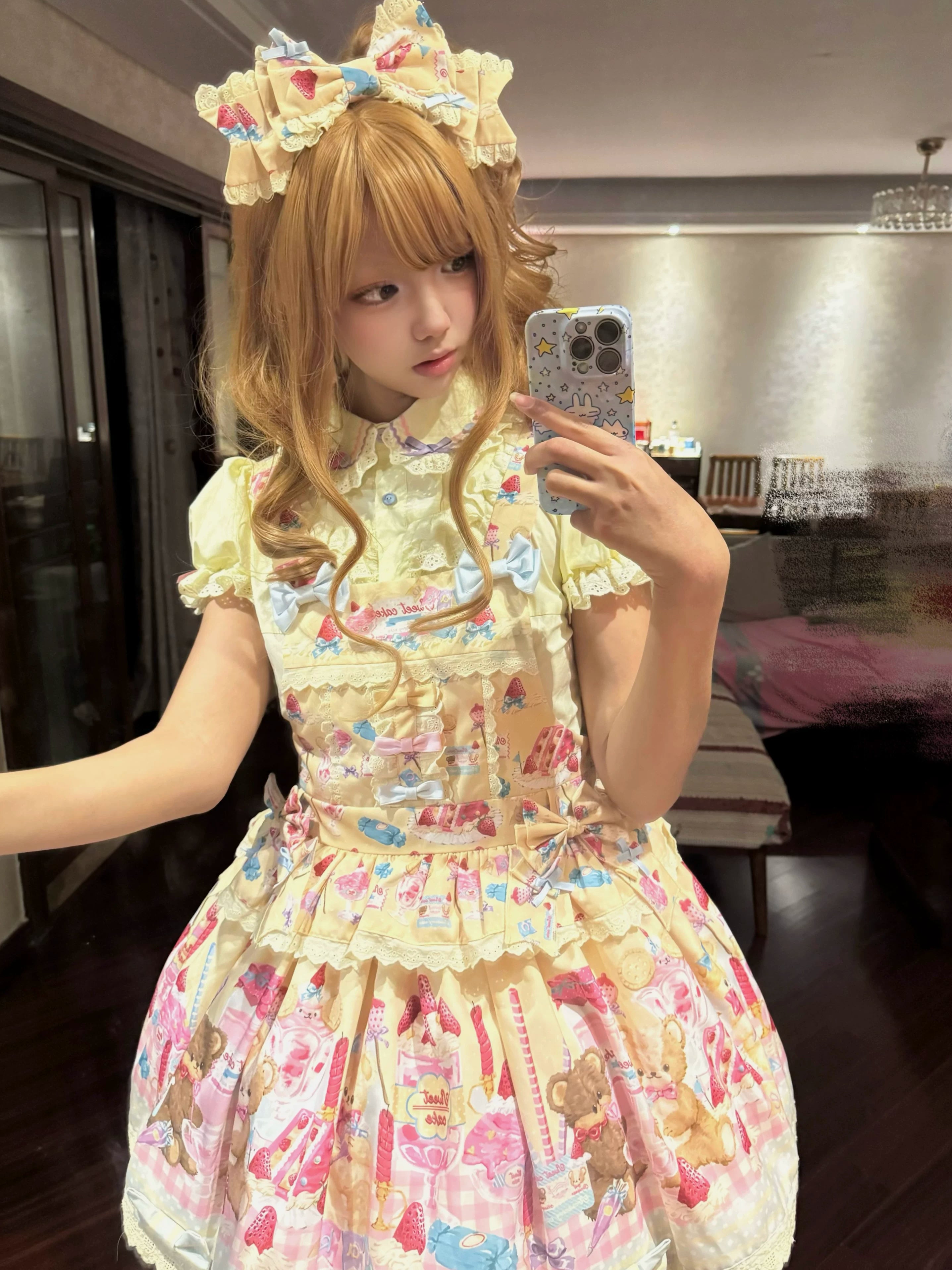 Cute More - Candy Colored Sweet Lolita Blouse, Ruffled Collar