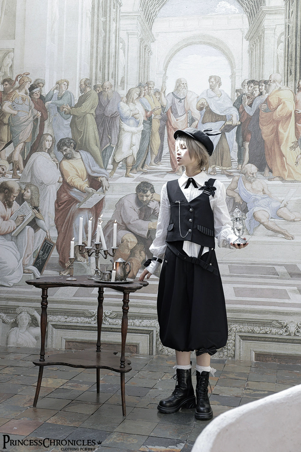 Princess Chronicles - Secret Morning News - Vintage Ouji Lolita Vest Blouse Bloomers 8160:308140