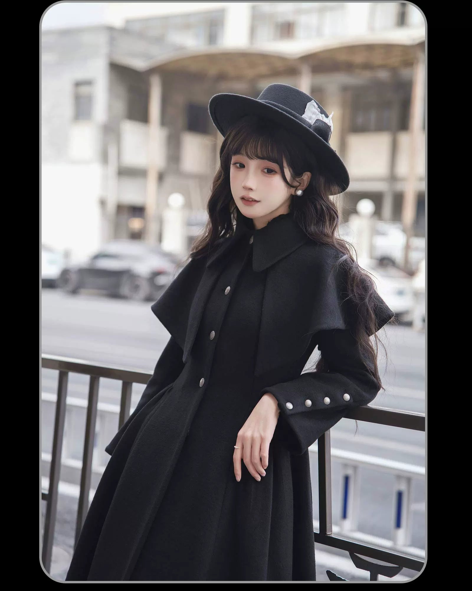 The Seventh Tenet - Classic Lolita Wool SK Set, Detachable Cape