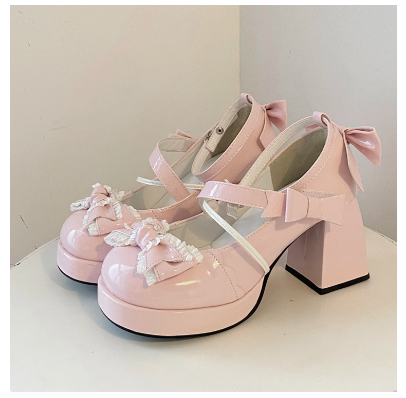 Girly Heart - Sweet Lolita Chunky Heels Shoes, Dreamy Bows (34 35 36 37 38 39 40 41) 44740:820813