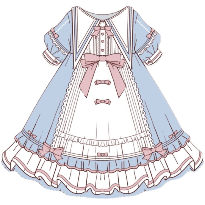 Niu Niu - Candy Sweethearts - Plus Size Lolita OP Short-Sleeve Princess Dress