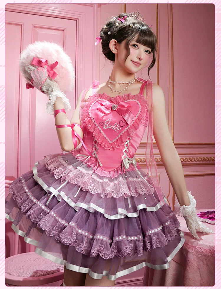 Princess Academy - IP Collab Sweet Lolita JSK Dress, Heart Embroidery 45883:866259