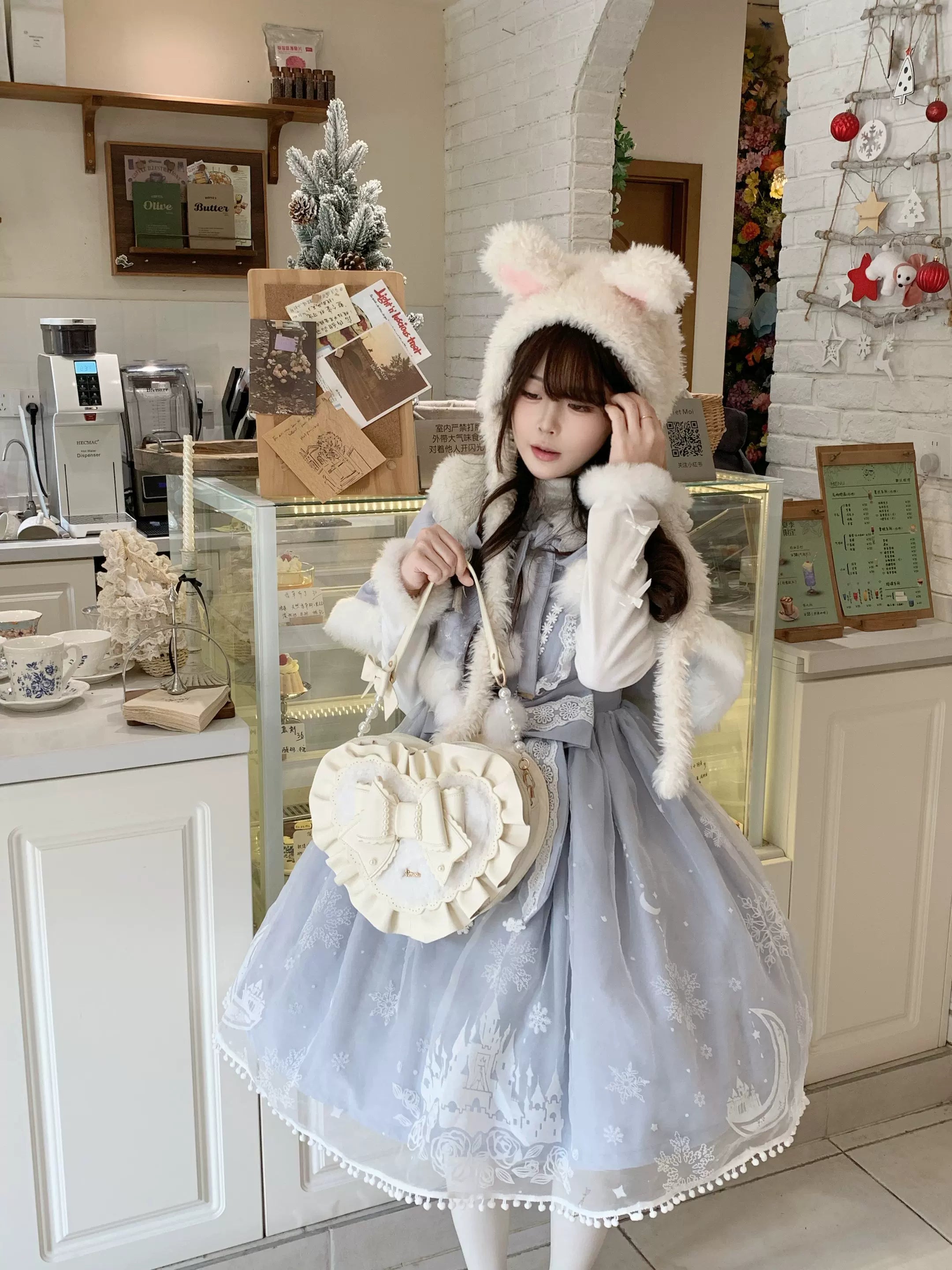 Small Gift Box - Sweet Lolita Heart Handbag, Bow Accent 44535:811714