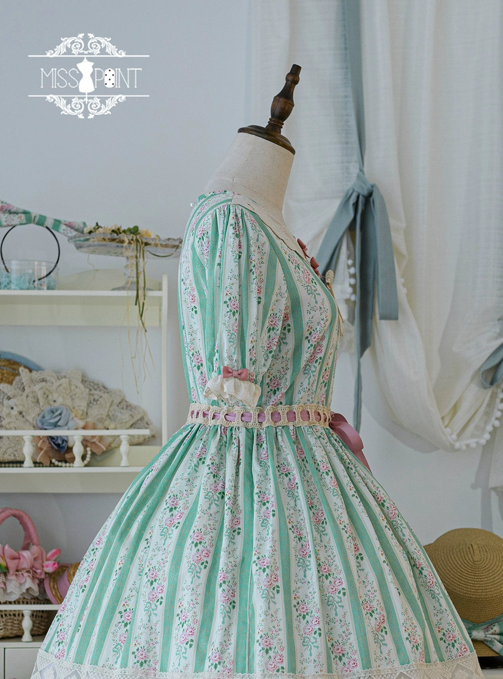 Miss Point~Customized Elegant Lolita OP Dress Cute Daily Girl Short Lolita Dress
