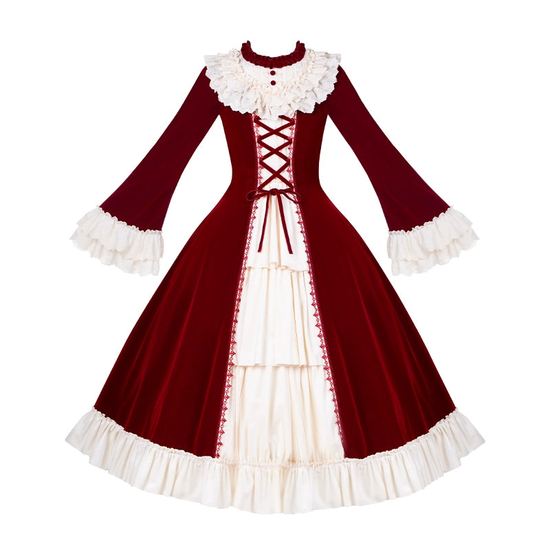 The Nutcracker - Winter Classic Lolita OP Dress, Front Opening (L M S) 44385:806419