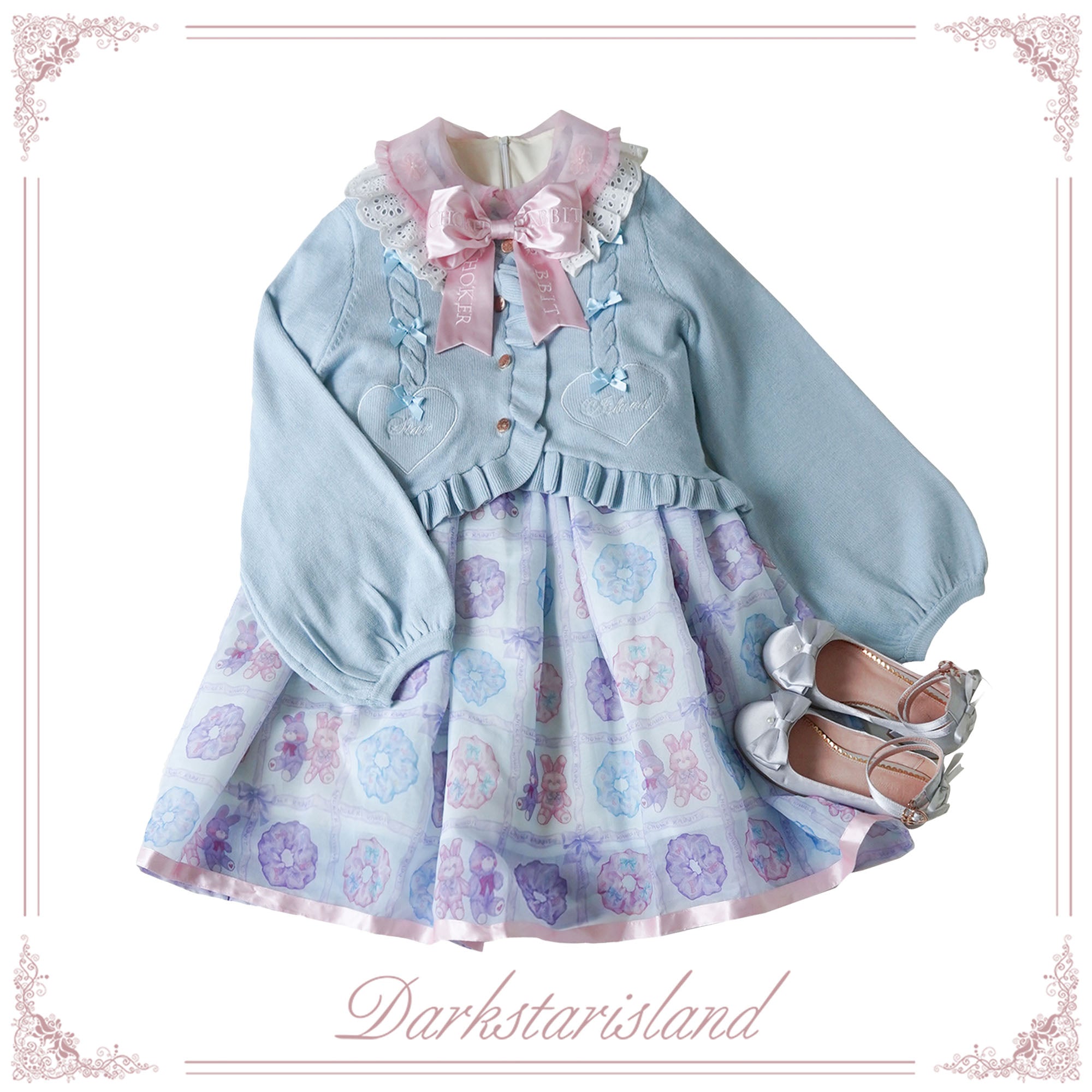(BFM)Dark Star Island~Sugar Frost~Sweet Lolita Cardigan Knit Embroidered Sweater 34274:449614