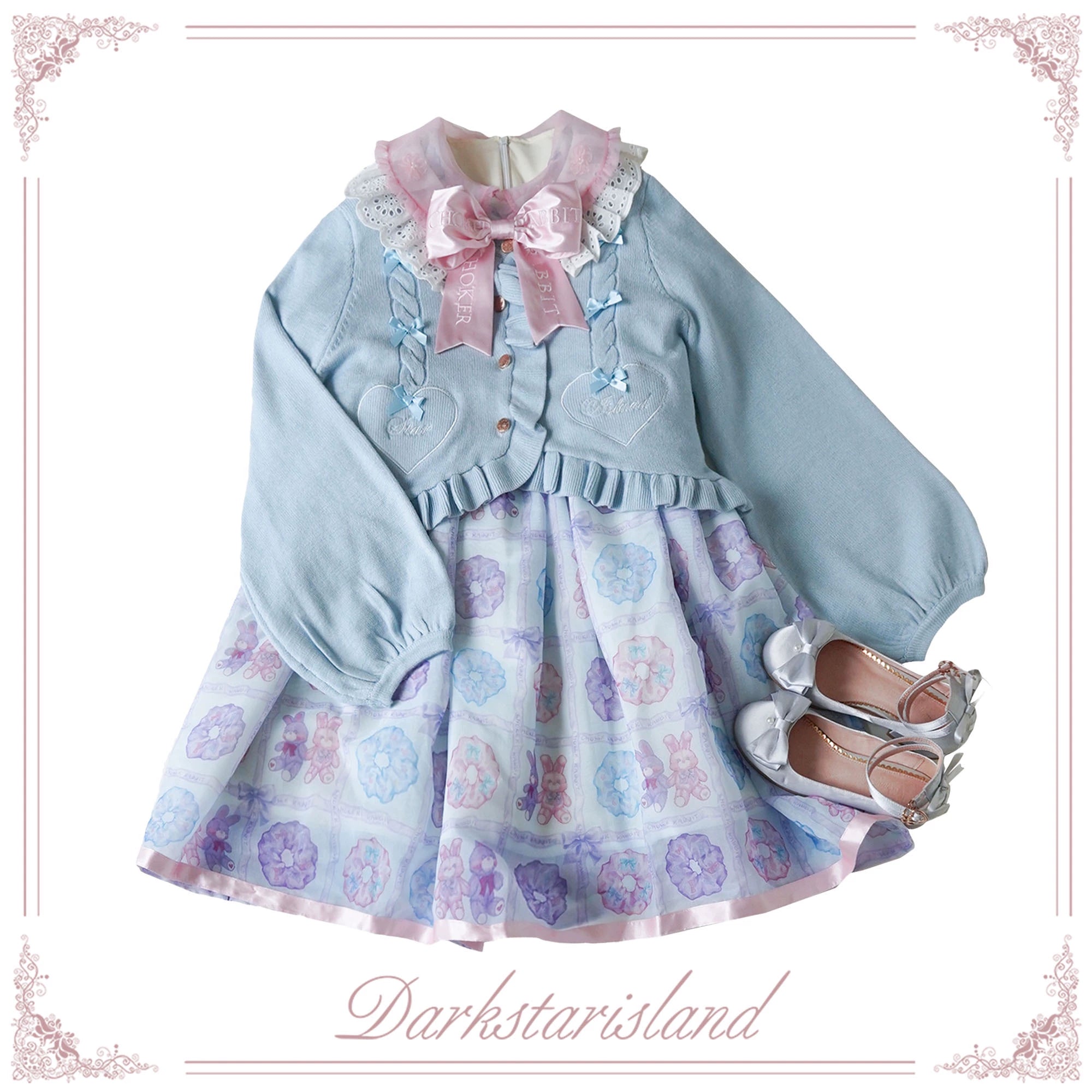 (BFM)Dark Star Island~Sugar Frost~Sweet Lolita Cardigan Knit Embroidered Sweater 34274:449568