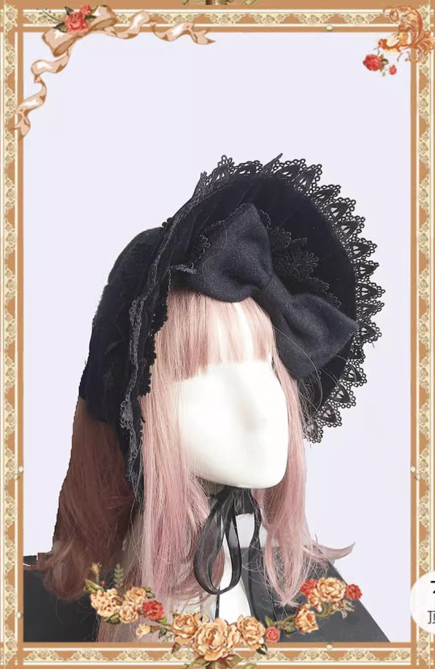 Infanta - Holy Fruit Estate - Gothic Lolita OP Dress Multicolors S black bonnet