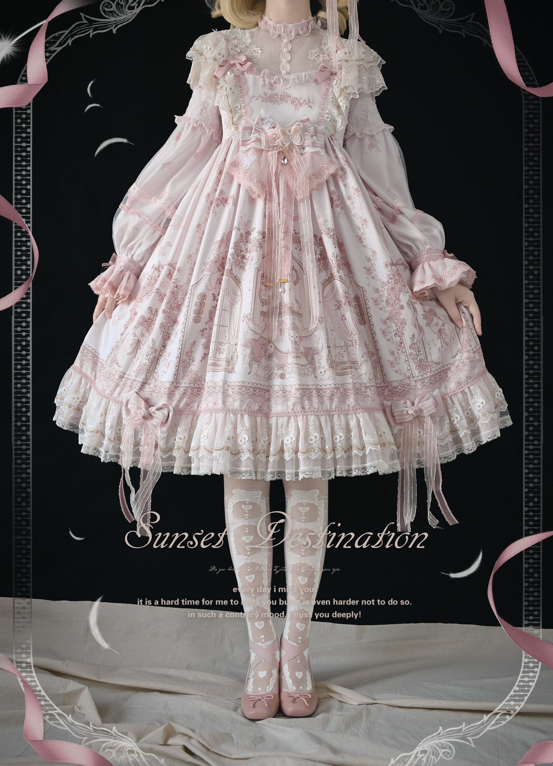 Garden Cat~Sunset Realm Lolita Bride Gorgeous OP FS 15208:197960
