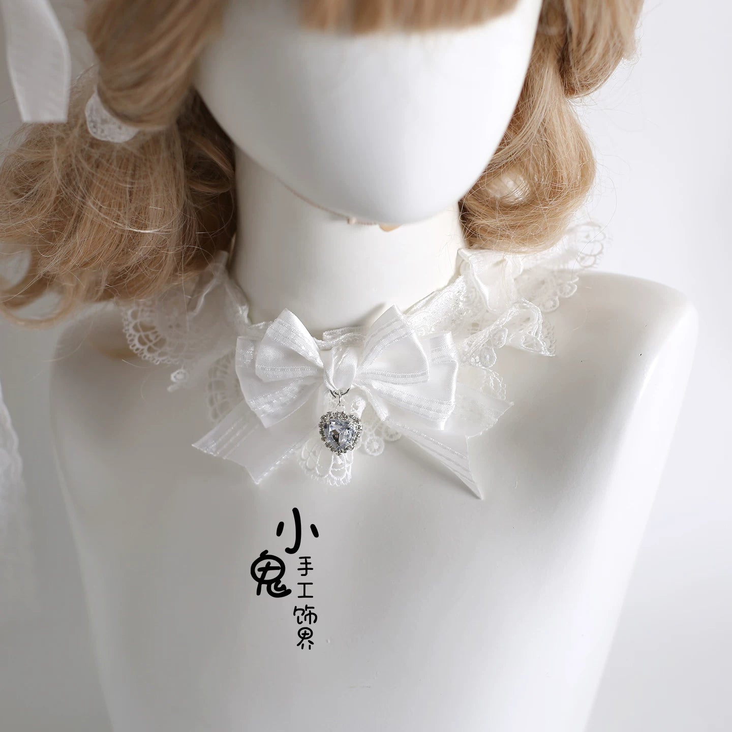Sweet Lolita Headdress, Lace & Bow Choker