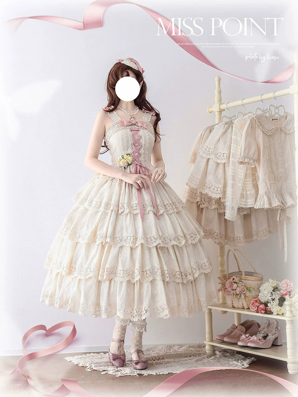 Miss Point - Forest Waltz - Classic Lolita Blouse & Multi-Tiered Ruffles SK 44233:800044