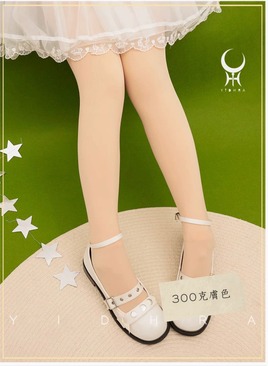 Yidhra - Starry Sky - 12D Velvet Gothic Lolita Pantyhose with Skin-Colored Tights Skin-colored Tights - 300g Only