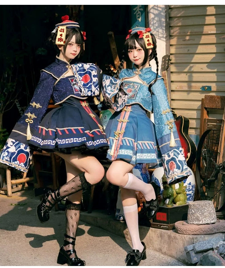 (BFM)Sakurahime~Little Zombie~Zombie Lolita Jumper Dress Cute Lolita Coat Set 32192:377132