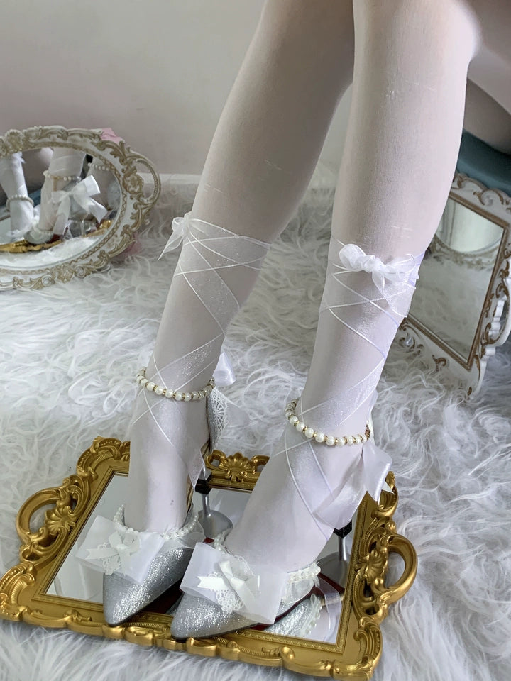 Soft Sheer Dance - Sweet Lolita Heel Shoes, Sheer Straps (35 36 37 38 39 40 41 42) 44911:827622