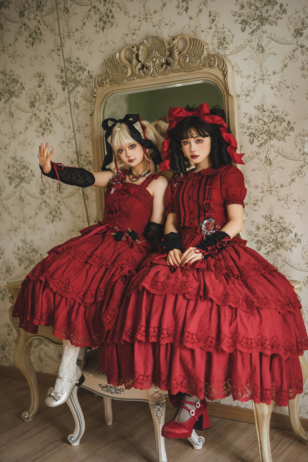 Miss Point~Forest Waltz~Classic Lolita Tiered Skirt Multi-layer Embroidered SK 40192:651398
