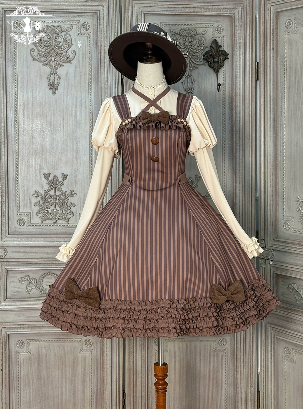 Miss Point - Classic Lolita JSK Customized Stripe Lolita Dress 40842:681058