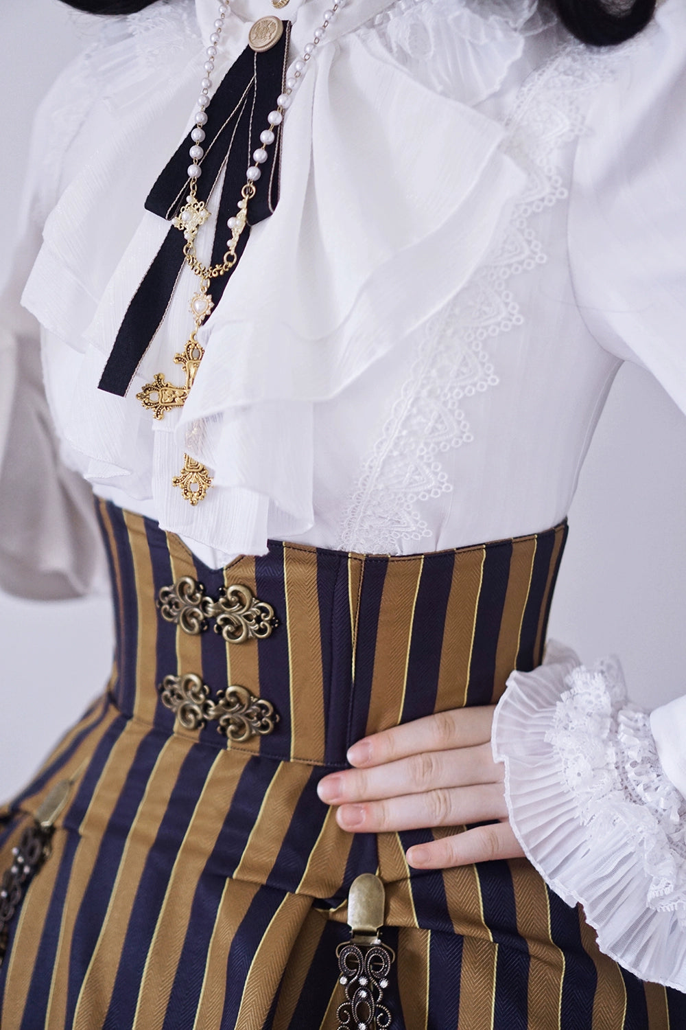 (Buyforme)Miss Point~Custom-Made Lolita Elegant Stand Collar Lolita Shirt 21546:312776