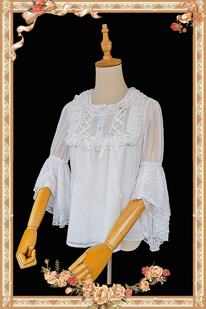 Infanta - Elegant Lolita Loose Blouse Lace Multicolor