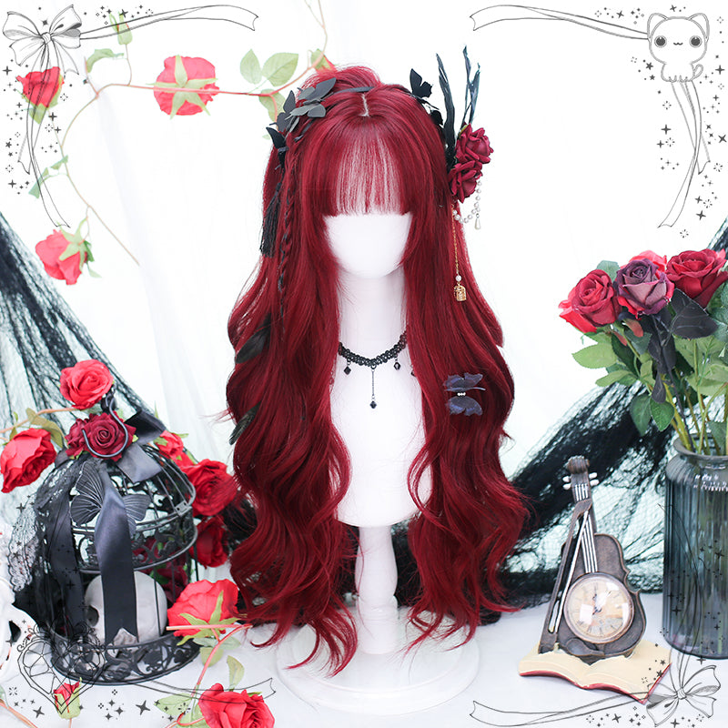 Review for Daily Lolita wine red long curly wig YV42406