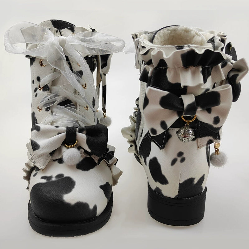 Fairy Godmother~Enthusiastic Ideation~Elegant Lolita Shoes Fleeced Short Martin Boots 32686:409410
