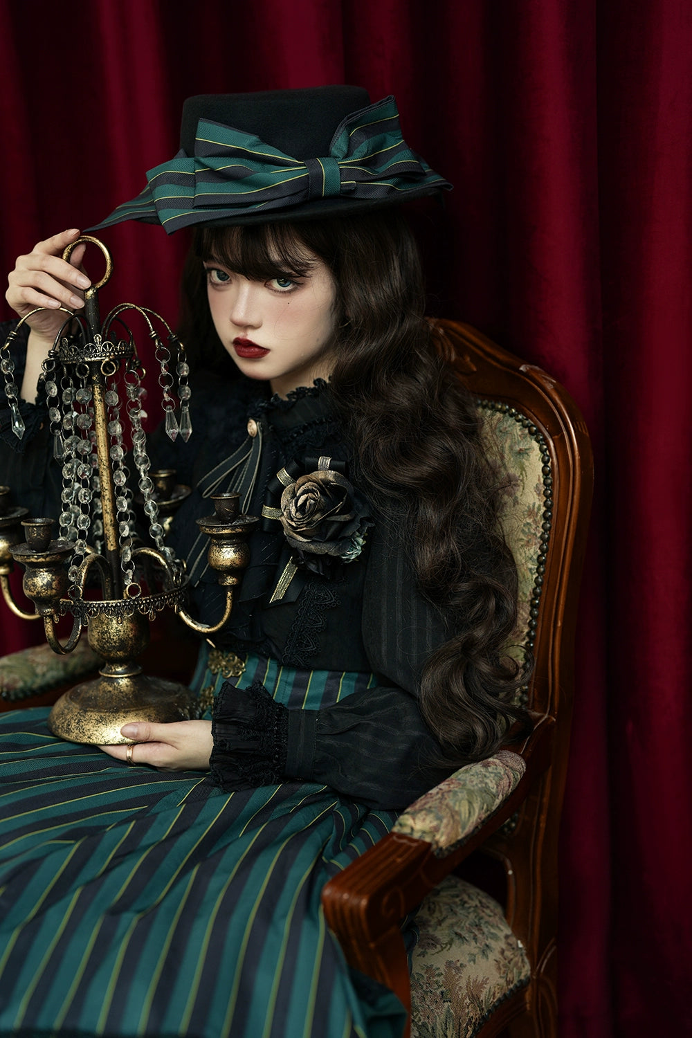 (Buyforme)Miss Point~Custom-Made Lolita Elegant Stand Collar Lolita Shirt 21546:312768
