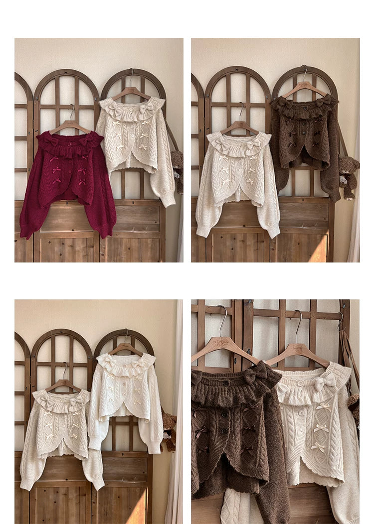 Napoleon Pastry - Sweet Lolita Cardigan, Detachable Bows 44423:807574