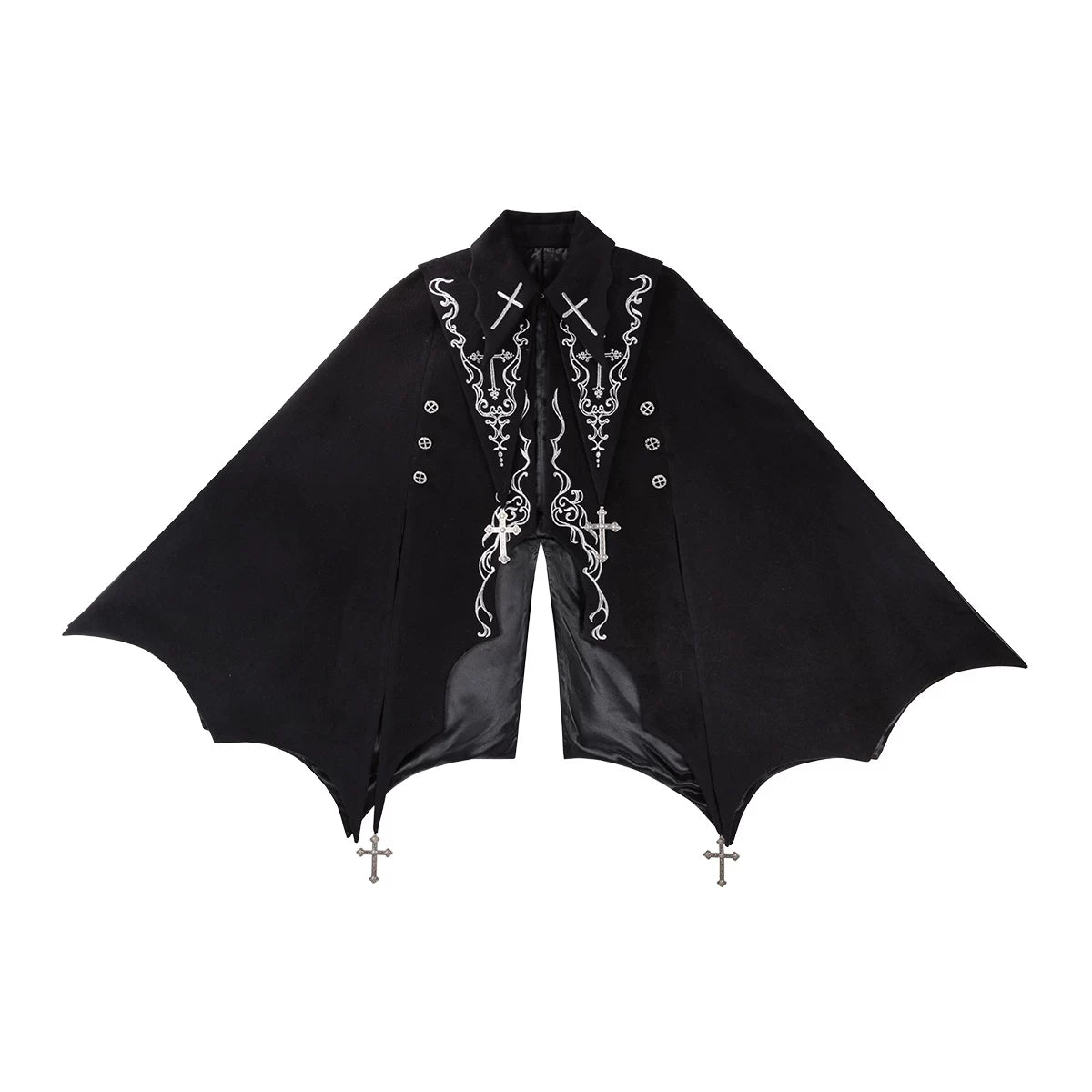 Nightfall - Ouji Lolita Outfit, Bat Wing Shaped Cape (L M S XL) 44548:812701